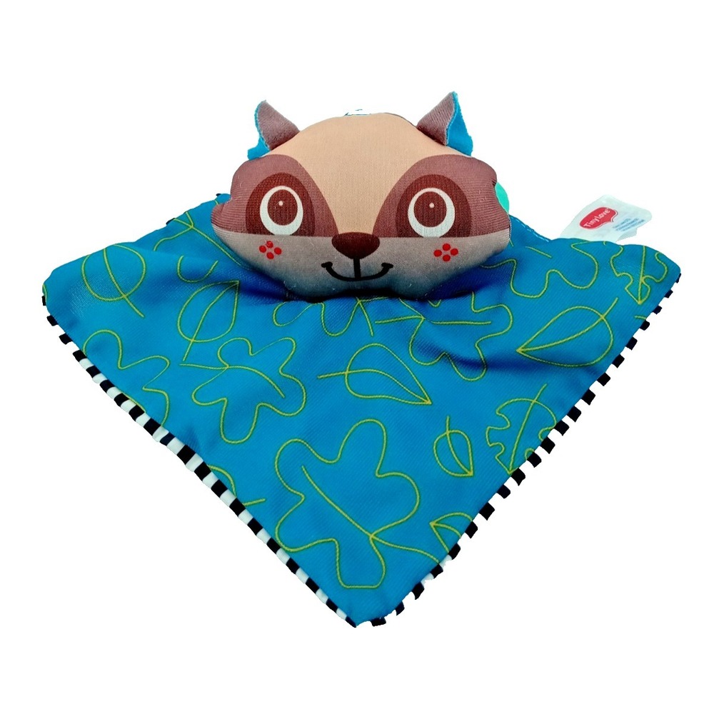 Tiny Love Meadow‎ Days Raccoon Lovey Security Blanket Crinkle Baby Toy 7"